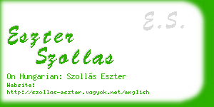 eszter szollas business card