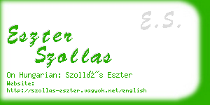 eszter szollas business card